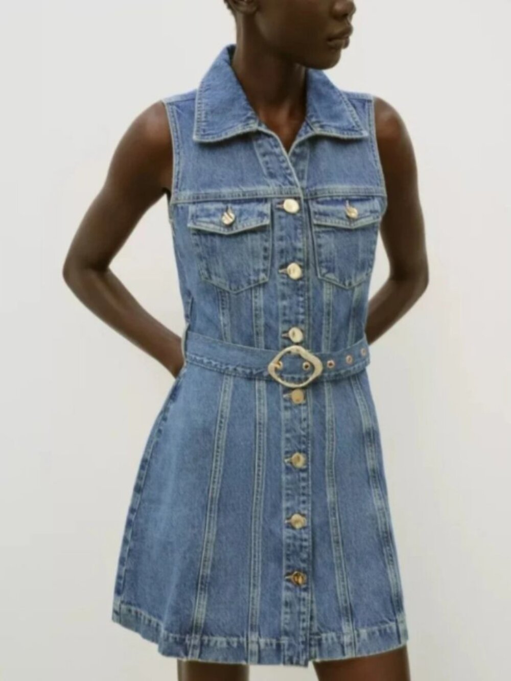 *NWT* Zara Denim Mini Dress - Size Medium